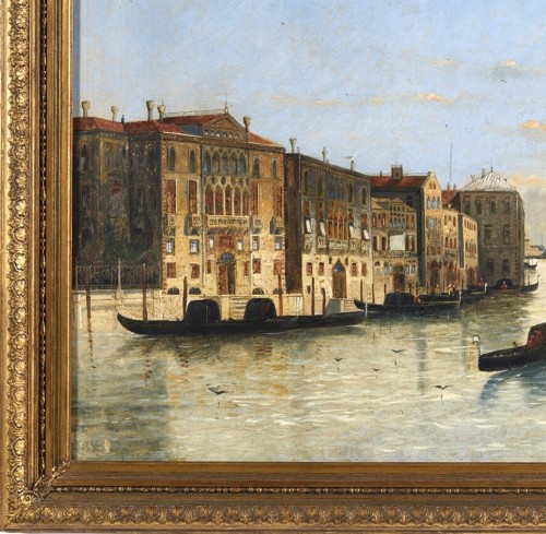 Antiquités - Venice, Light and Shadow on the Grand Canal - XIXth century
